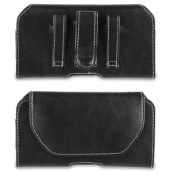 Etui cuir noir avec attache ceinture pour iPhone 7 