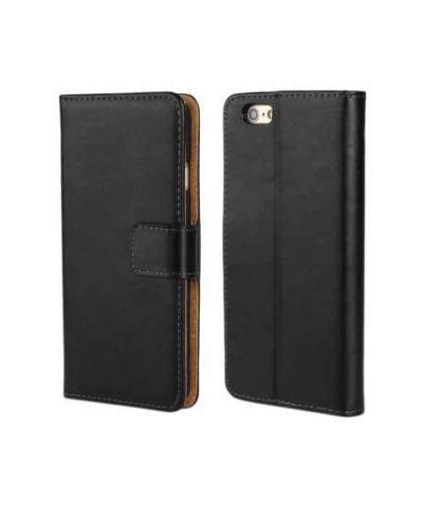 Etui cuir noir portefeuille pour iPhone 7