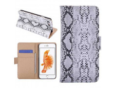 Etui cuir portefeuille PEAU DE SERPENT pour iPhone 7