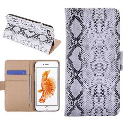 Etui cuir portefeuille PEAU DE SERPENT pour iPhone 7