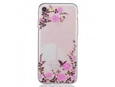 Coque souple transparente FLOWERS pour iPhone 7