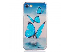 Coque souple transparente PAPILLON pour iPhone 7