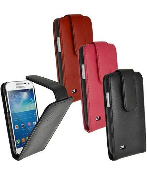 Etui cuir Portefeuille noir FOLIO pour Samsung Galaxy S4 mini GT-I9195X