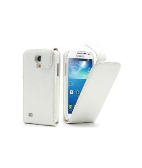 Etui cuir à clapet blanc pour Samsung Galaxy S4 mini GT-I9195X