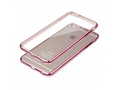 Coque CRYSTAL DELUXE ROSE souple pour iPhone 7+