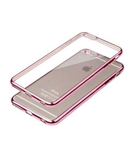 Coque CRYSTAL DELUXE ROSE souple pour iPhone 7+