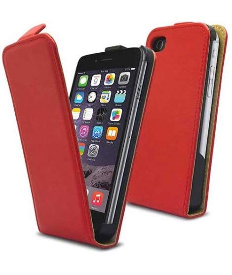 Etui cuir rouge pour iPhone 6+ et 6+S