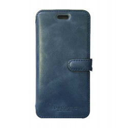 Etui portefeuille originale STARCLIPPERS en cuir bleu pour iPhone 7 plus