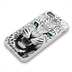 Coque Gel BLUE LEOPARD pour iPhone