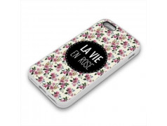 Coque Gel LA VIE EN ROSE 1 pour iPhone