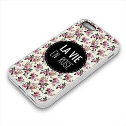 Coque Gel LA VIE EN ROSE 1 pour iPhone