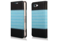 Etui cuir portefeuille BOOK noir et bleu pour iPhone 6 et 6S