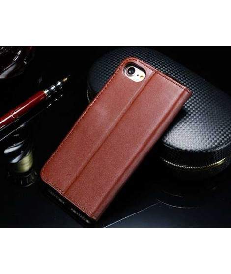 Etui cuir marron portefeuille pour iPhone 7Etui cuir marron portefeuille pour iPhone 7