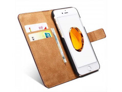 Etui cuir marron portefeuille pour iPhone 7Etui cuir marron portefeuille pour iPhone 7