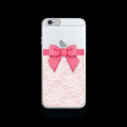 Coque Gel NOEUD ROSE pour iPhone