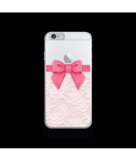 Coque Gel NOEUD ROSE pour iPhone