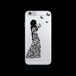 Coque Gel ROBE PAPILLONS pour iPhone