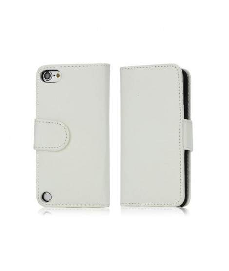 PORTEFEUILLE en cuir blanc pour IPOD TOUCH 6