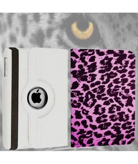 Etui cuir 360 LEOPARD MAUVE pour Tablettes