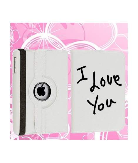 Etui cuir 360 I LOVE YOU pour Tablettes