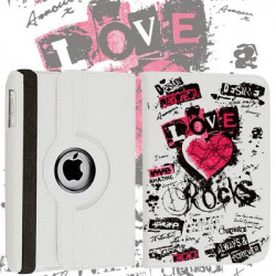 Etui cuir 360 LOVE ROCK pour Tablettes