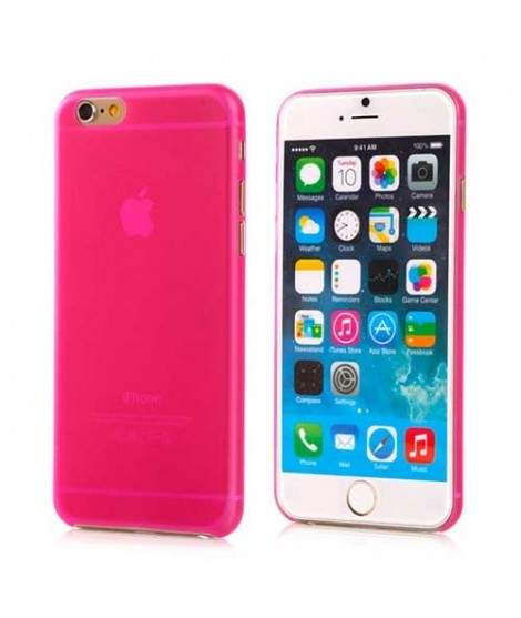 Coque GEL transparente rose pour iPhone 6 et 6S
