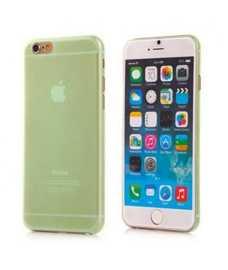 Coque GEL transparente verte pour iPhone 6 et 6S