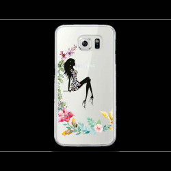 Coque Gel WOMAN FLOWERS pour SAMSUNG