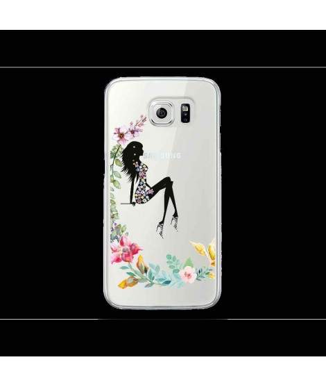 Coque Gel WOMAN FLOWERS pour SAMSUNG