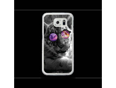 Coque Gel CUTE LION GLASS pour SAMSUNG