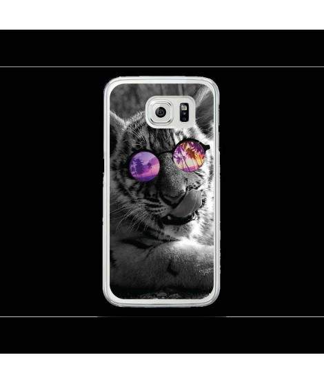 Coque Gel CUTE LION GLASS pour SAMSUNG