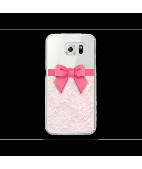 Coque Gel NOEUD ROSE pour SAMSUNG