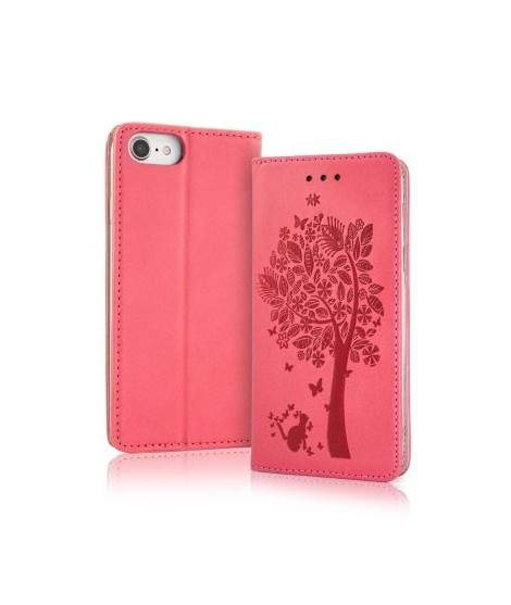 Etui cuir portefeuille TREE ROSE pour iPhone 6 et 6S
