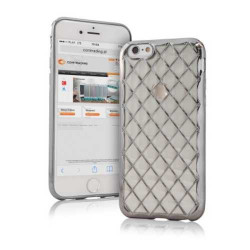 Coque souple GRILLE ARGENTEE pour iPhone 7