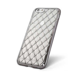 Coque souple GRILLE ARGENTEE pour iPhone 7