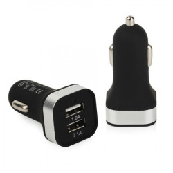 MINI Chargeur noir double USB