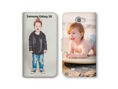 Etuis Cuir Recto / Verso PERSONNALISES pour samsung galaxy S8