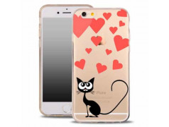 Coque gel LOVE CAT pour iPhone 7