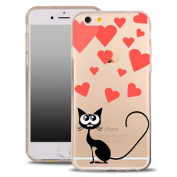 Coque gel LOVE CAT pour iPhone 7