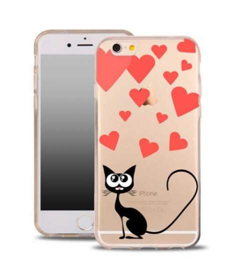 Coque gel LOVE CAT pour iPhone 7