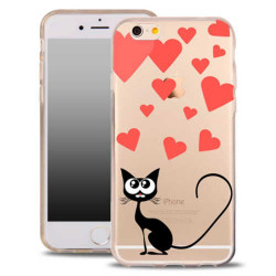Coque gel LOVE CAT pour iPhone 7 plus