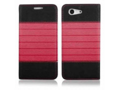 Etui cuir portefeuille rose magnetic pour iPhone 5 et 5S