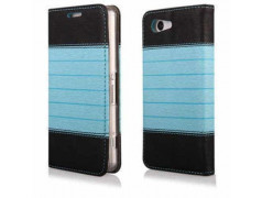 Etui cuir portefeuille bleu magnetic Samsung S6