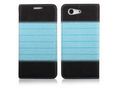 Etui cuir portefeuille bleu magnetic pour iPhone 6 et 6S