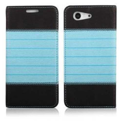 Etui cuir portefeuille bleu magnetic pour iPhone 6 et 6S