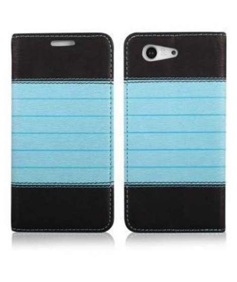 Etui cuir portefeuille bleu magnetic pour iPhone 6 et 6S