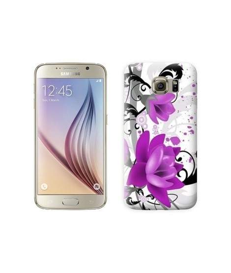 Coque Fleurs mauve  Samsung Galaxy S8