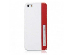 Coque cuir original blanche et rouge  ASTON MARTIN pour iPhone 5 et 5S