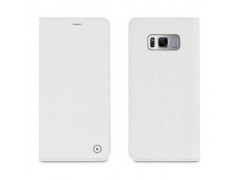 Etui Galaxy S8 plus book type blanc en cuir