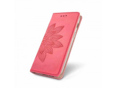Etui cuir FLOWER DESIGN ROSE Samsung Galaxy S8
